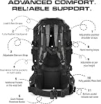 Expedition Internal Frame Hiking Backpack – Lightweight Waterproof Trekking & Camping Backpack with Rain Cover