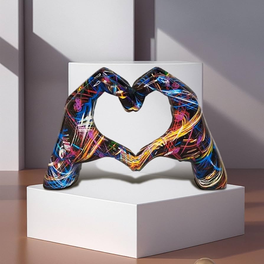 Amazon.co.jp: グラフィティハートアート彫刻、芸術的な愛の