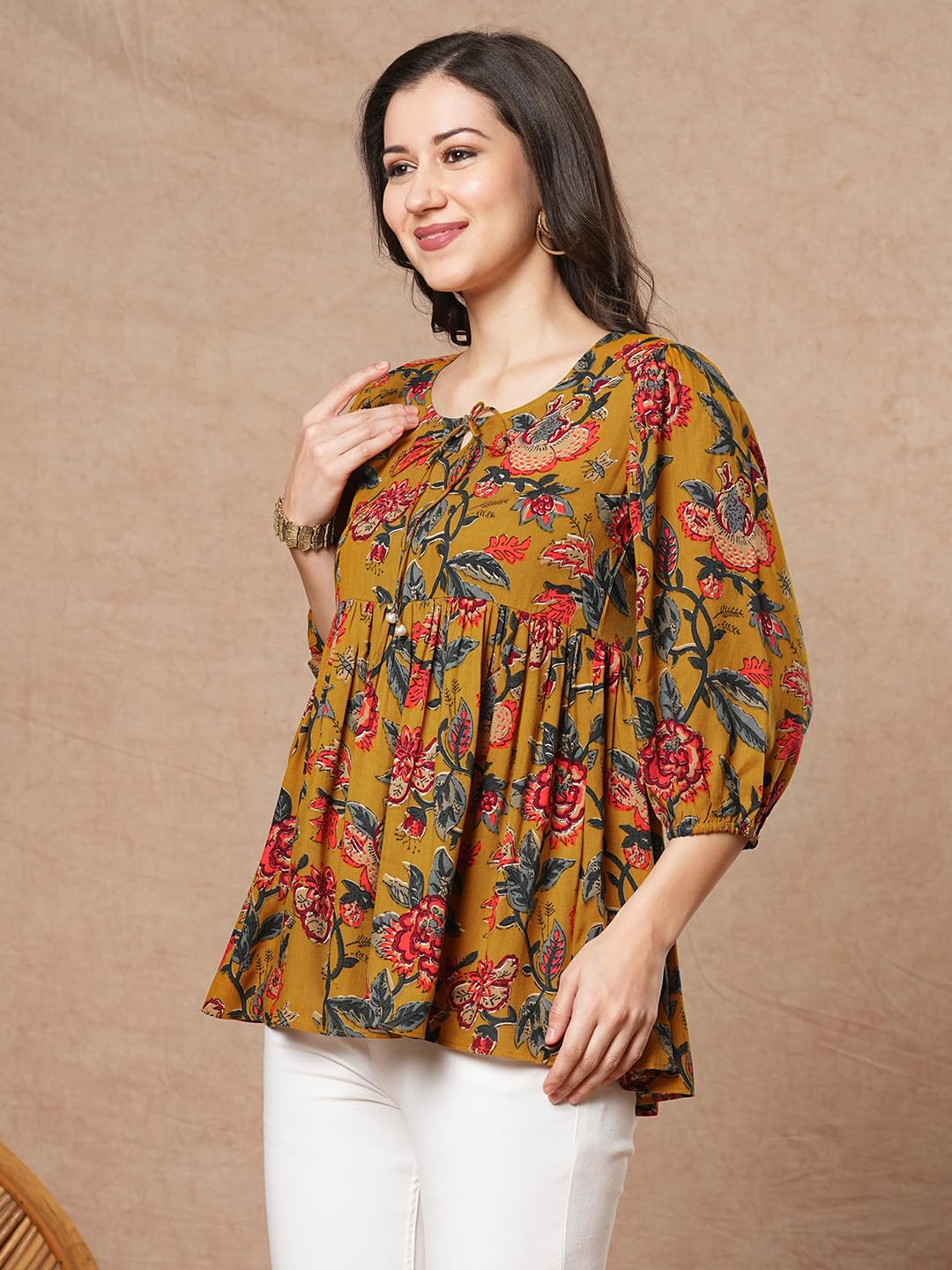 ANNI DESIGNER Shirt für Damen, Damenhemd, Hemd, Tops für Damen, normale Passform, formelle Hemden für Damen, Party-Western-Shirts für Damen, stilvoll, ausgefallene Hemden für Damen, bedruckte Hemden.