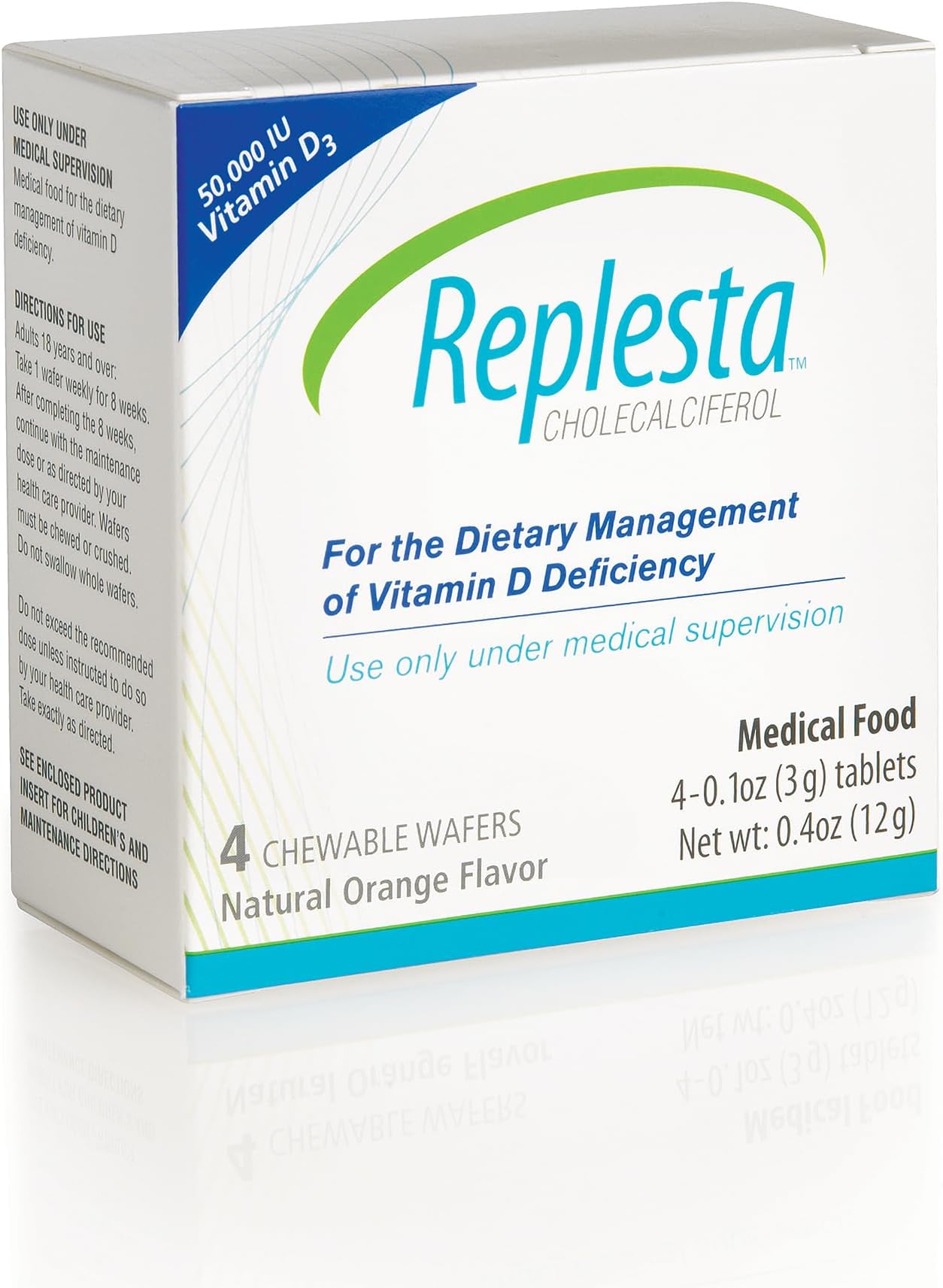 Everidis Health Sciences Replesta Iu Vitamin D Cholecalciferol Vitamin D Deficiency Once Weekly Chewable Wafer Non Gmo Natural Orange Flavor Pack 1 Pack Multi
