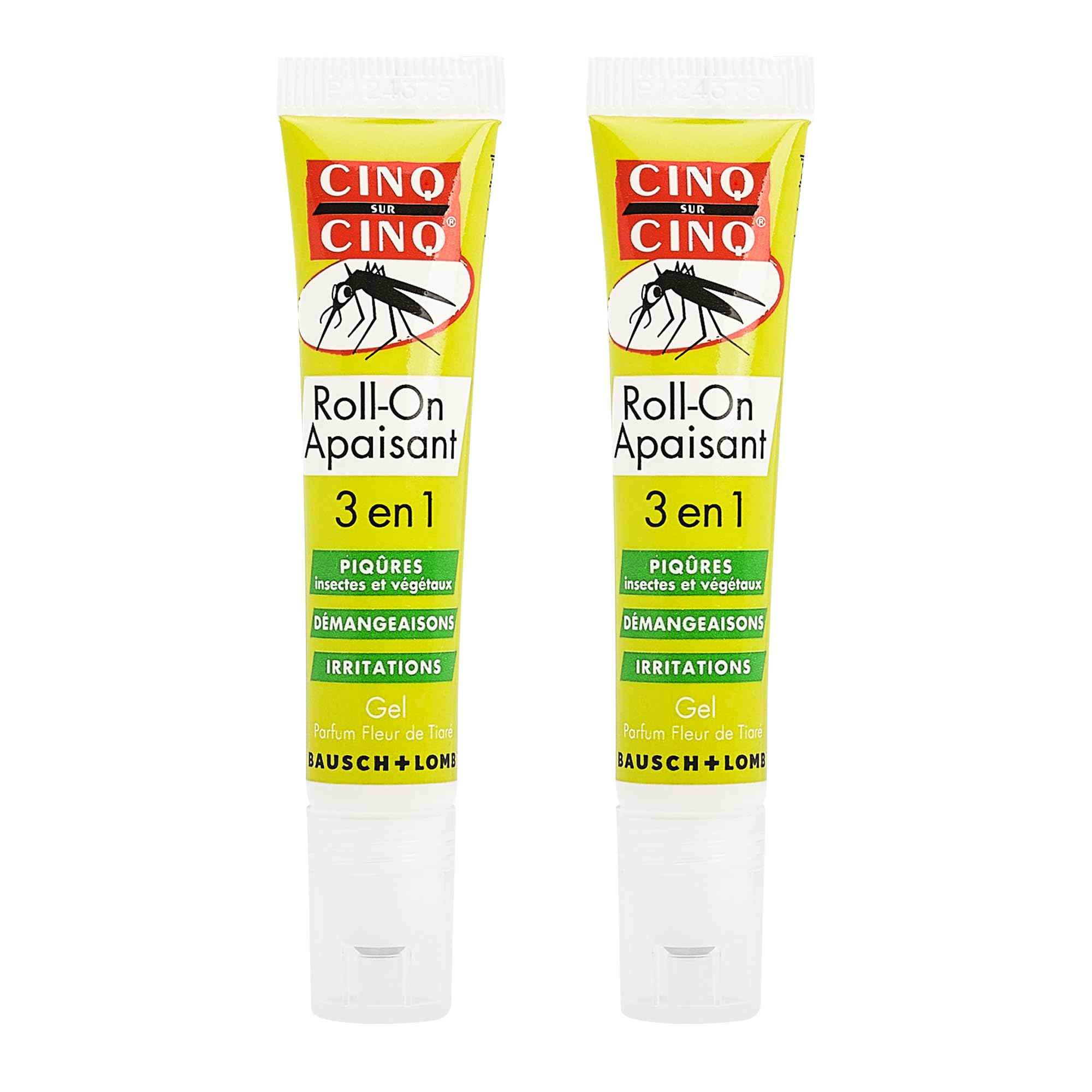 Cinq su Cinq Roll-on emolliente 3 in 1, confezione da 2 x 7 ml