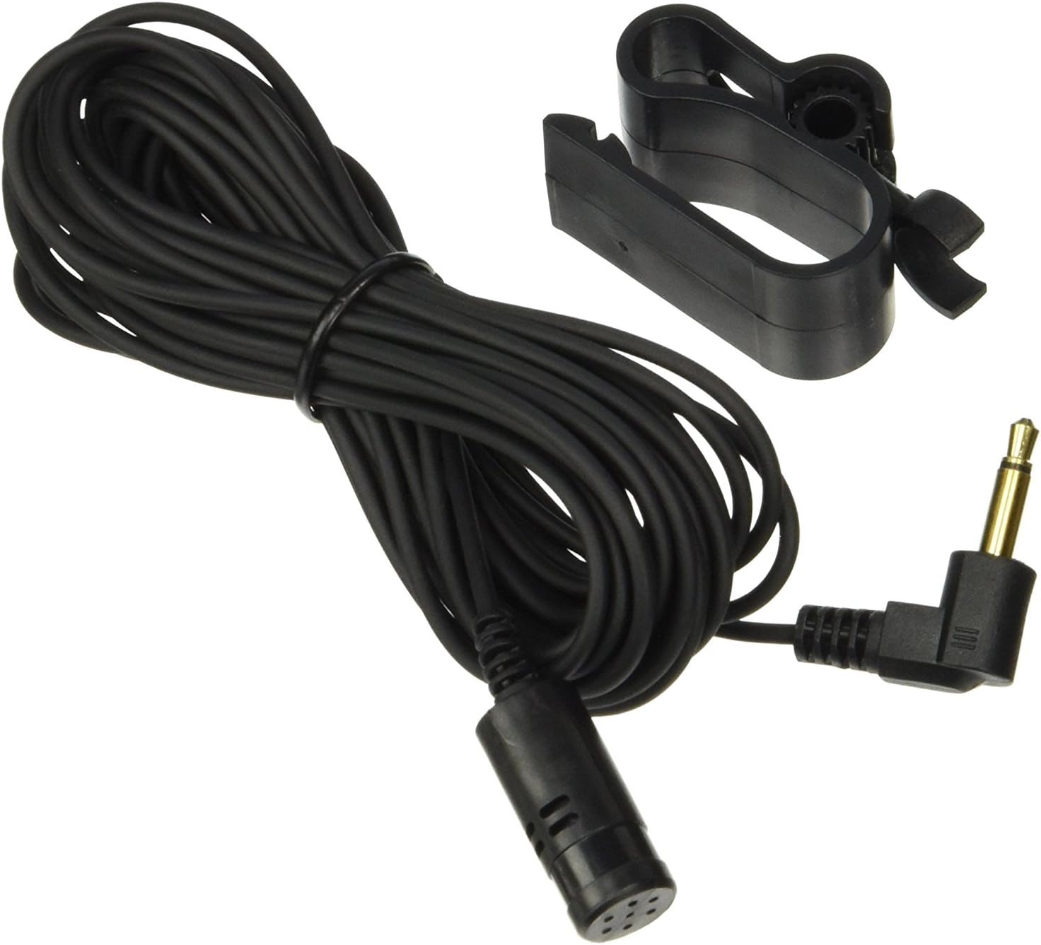 Universal for Kenwood JVC Sony Jensen Alpine Replacement Bluetooth Microphone Mic 3.5mm Jack Long Cable Assembly For All Bluetooth Enabled Car Stereo CD DVD Player Radio Navigation BT with Clip Mount