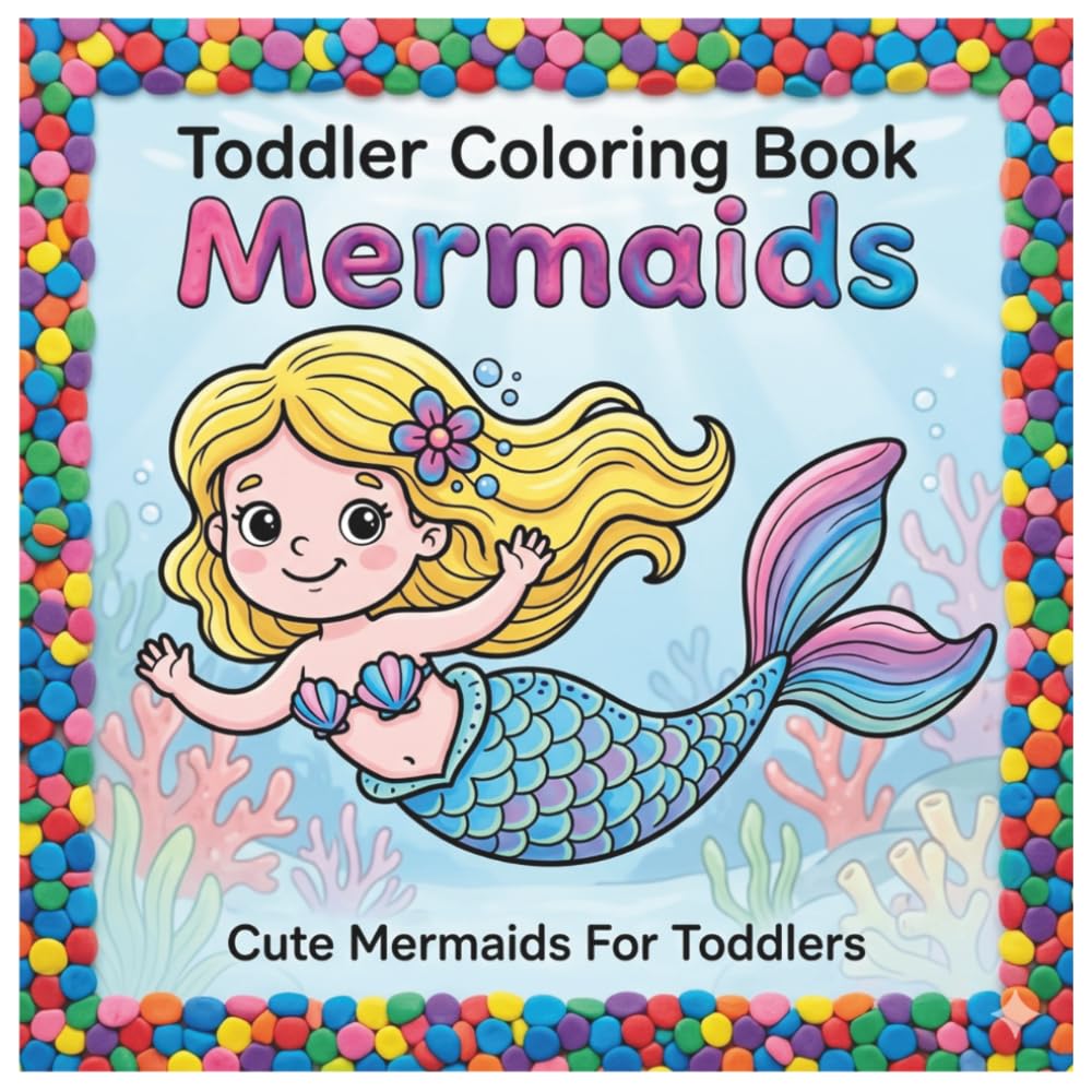 Toddler Coloring Book Mermaids: Cute & Easy Coloring Book For Toddlers | Mermaid Coloring Book For Toddlers | Coloring Pages For Kids Ages 1-3 | Bold Line Coloring Book