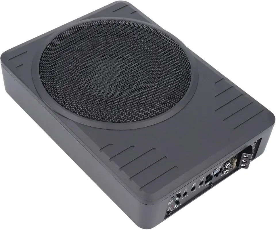 10 pol. Subwoofer Ativo Sob o Assento Premium Bass Slim Design Amplificador de 600 W para Carros e Caminhões