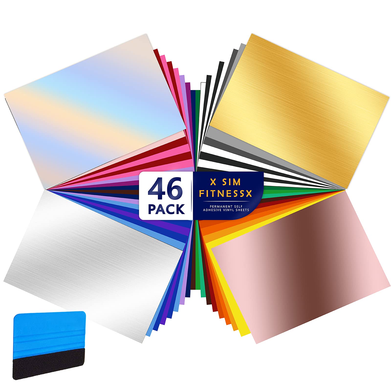 Buy X SIM FITNESSX 46 Permanent Adhesive Backed Vinyl Sheets Set,45