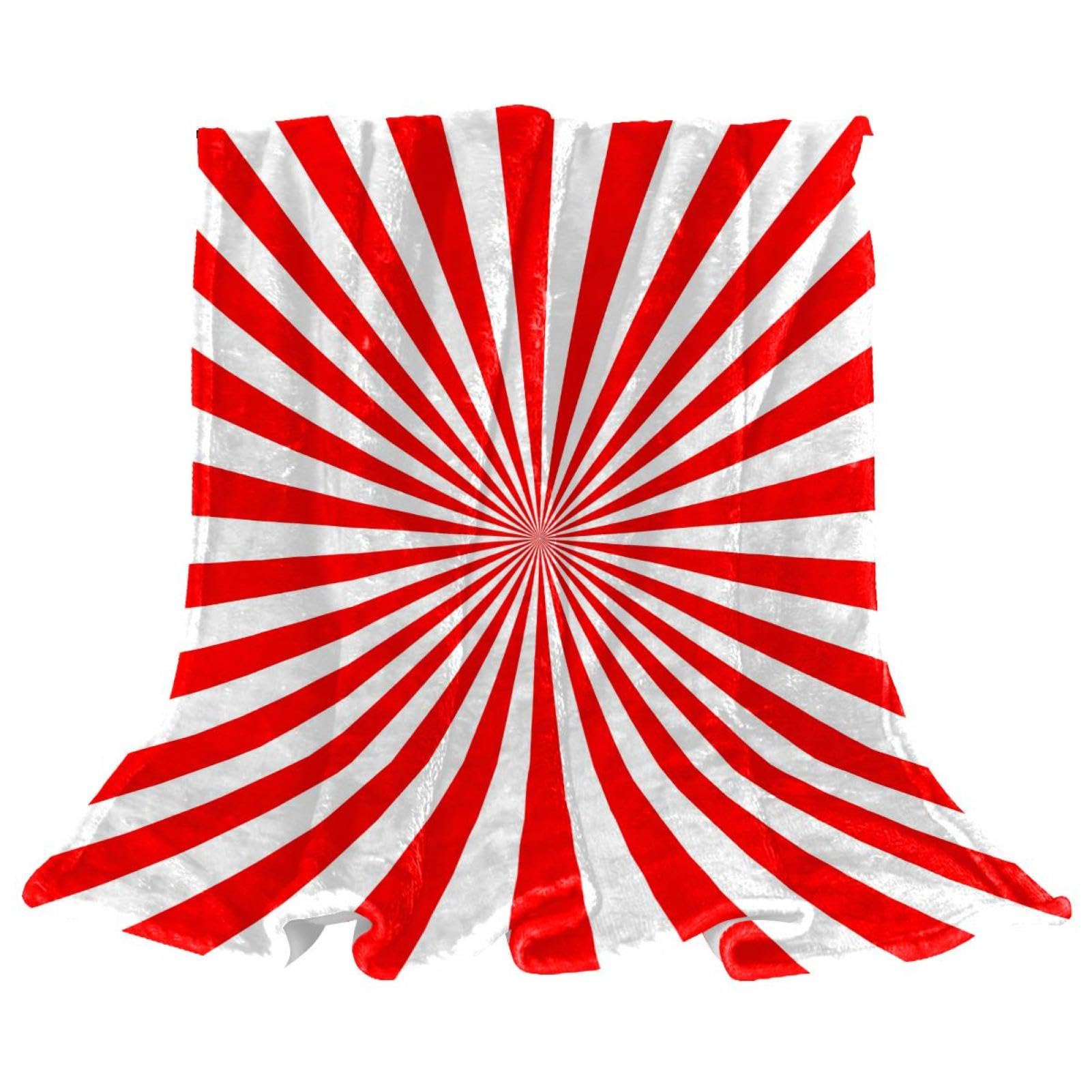 Couverture microfibre douce 150x200 cm : des rayures rouges pour votre salon