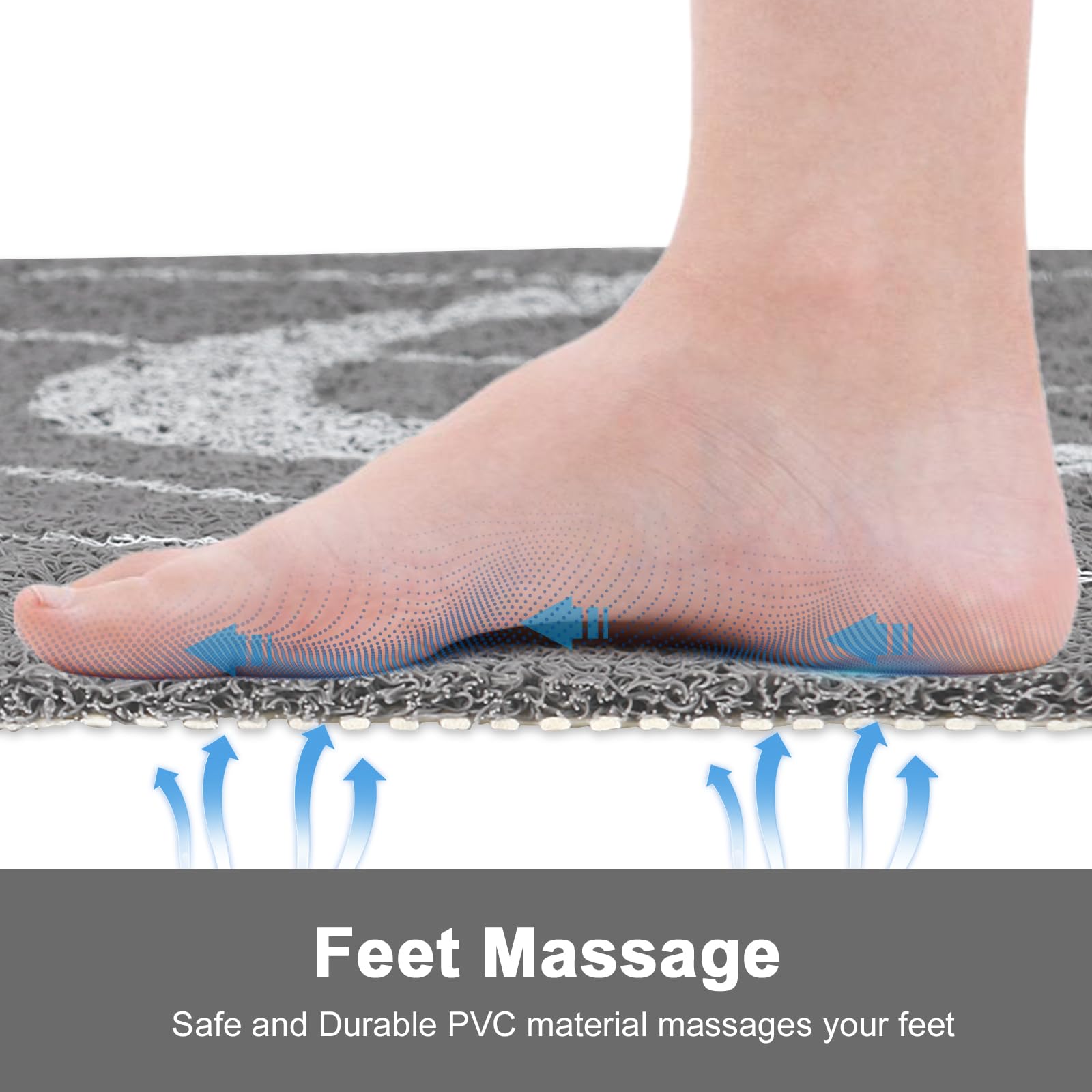 Tapis De Douche Antidérapant 60x60 Mavicen Tapis De Douche Antidérapant 60 X 60 Cm En PVC Souple Luffa Avec Ouverture De Drainage, Tapis De Douche De Massage Sûr Pour Personnes âgées, Tapis