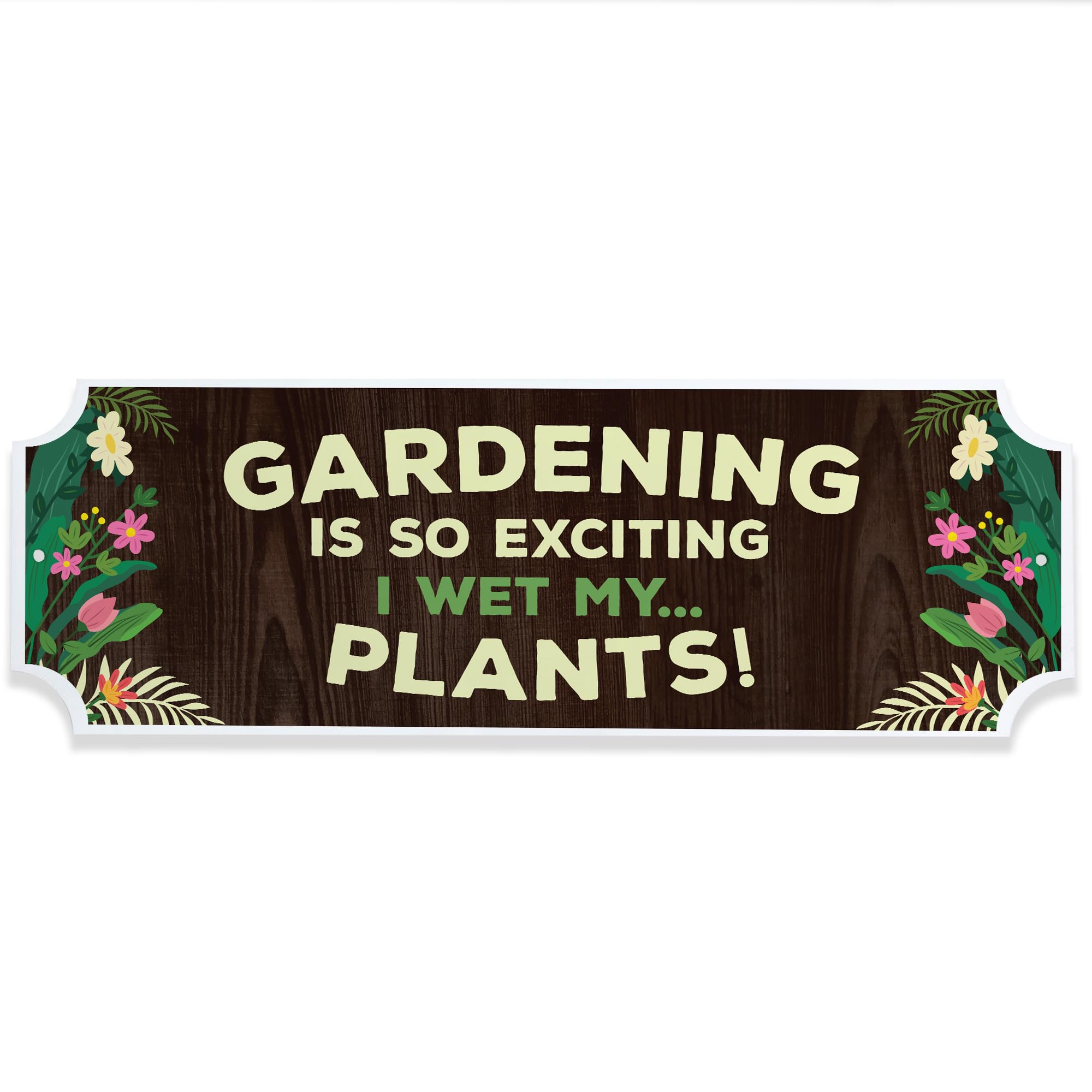 Red Ocean Gardening Gifts Wet My Plants Funny Garden Sign Garden Shed Summer House Plaque Friendship Gift For Her Women