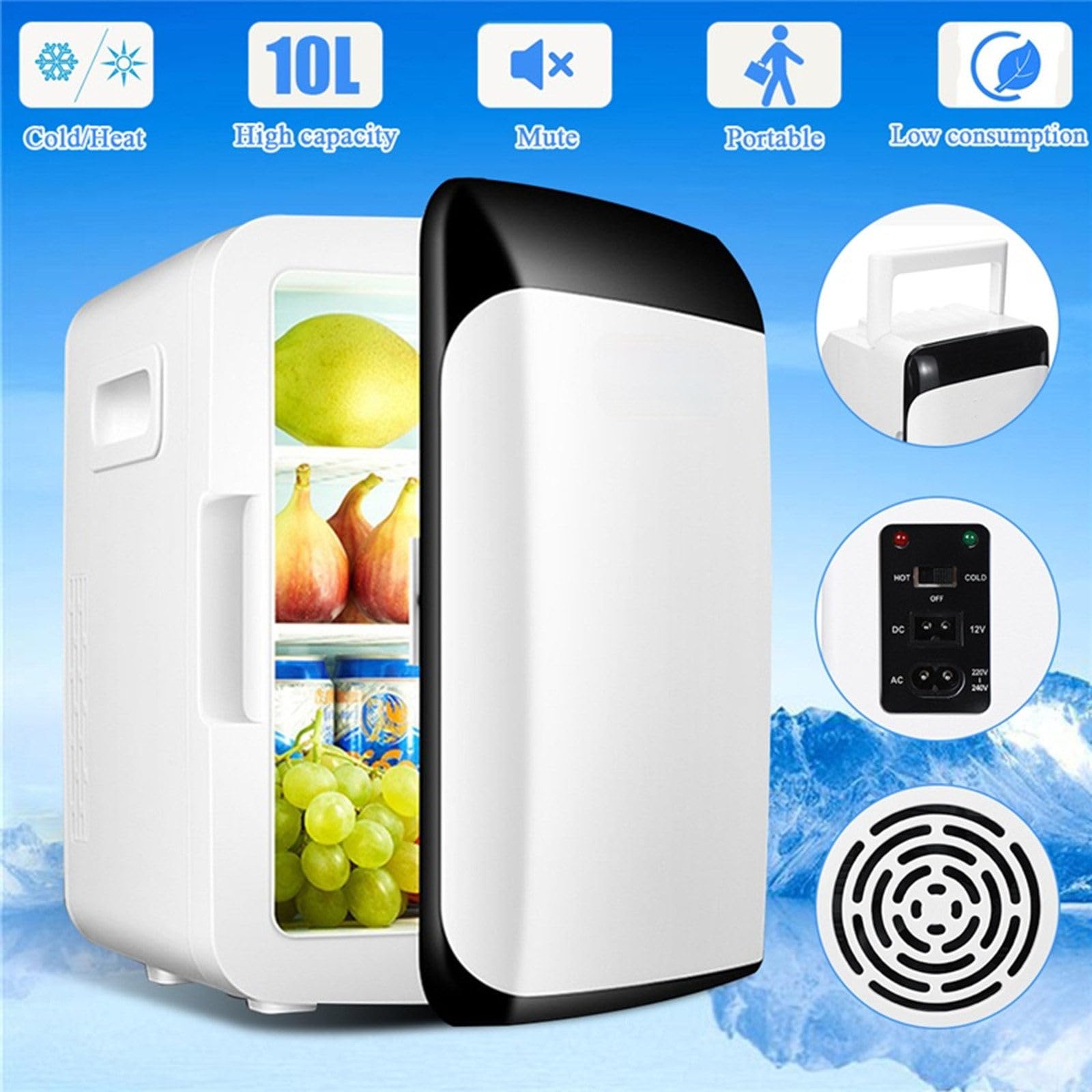 Nevera automática de 10L, minirefrigerador para coche de 12V, función de calefacción para uso doméstico y en coche, congelador portátil para uso doméstico, 220V