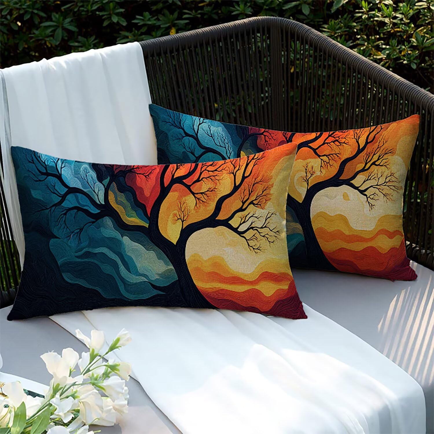 Housses de coussin extérieur imperméable 70x50 pour sublimer votre mobilier de jardin