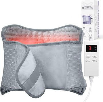 Electric Waist Heating Pad for Cramps and Back Relief