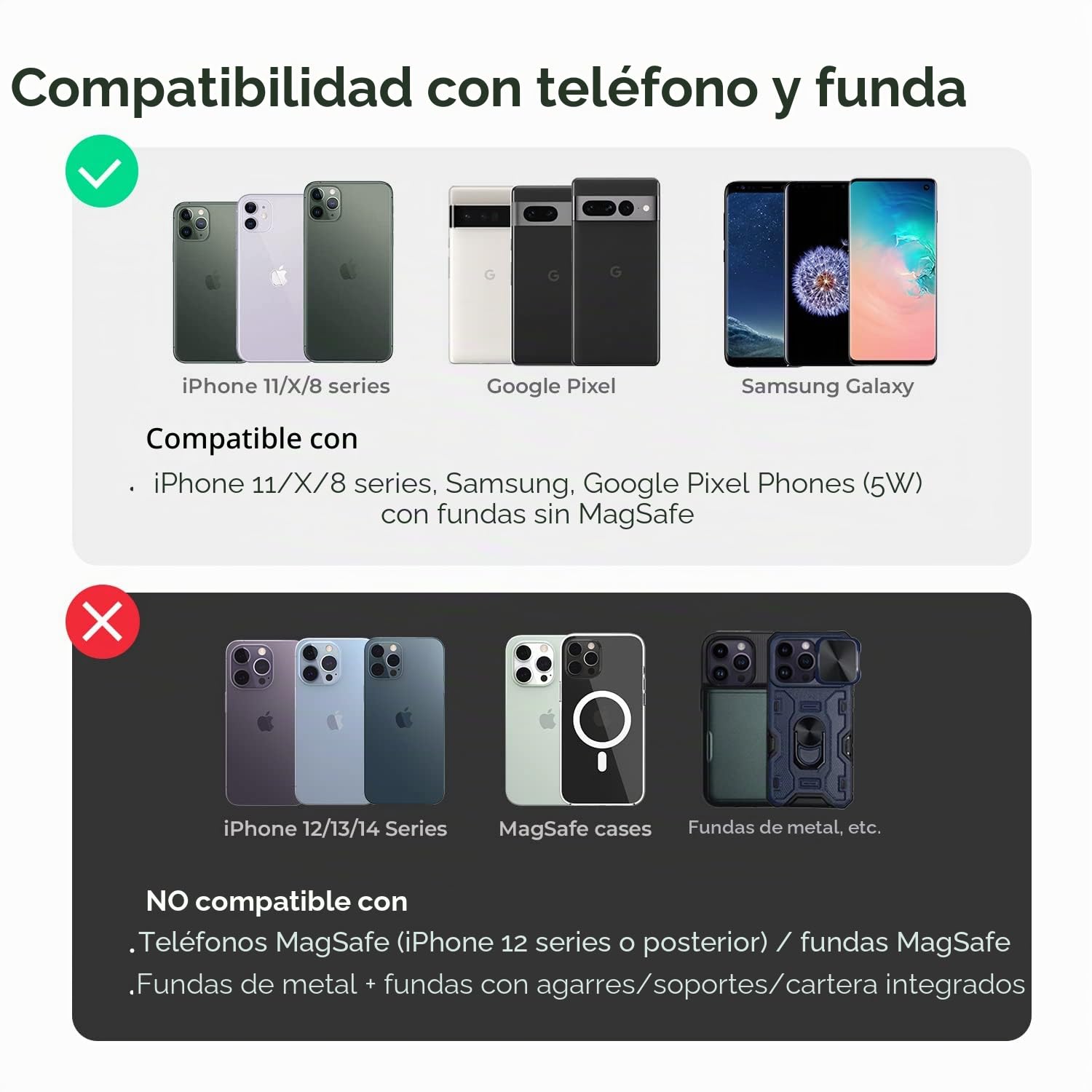 iOttie iTap 2 Magnetic Air Vent Car Mount Halterung für iPhone XS Max R 8 Plus 10 W für Samsung Galaxy S10 E S9 S8 Plus Edge, Hinweis 9