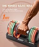 Ensemble de dumbbells réglables 2, 12.5LB/22,5LB 5 en 1 Set de douille réglable avec poignée antidérapante & Plaques de poids couleur arc-en-ciel pour la maison de gym, Ensemble de poids pour les femmes hommes