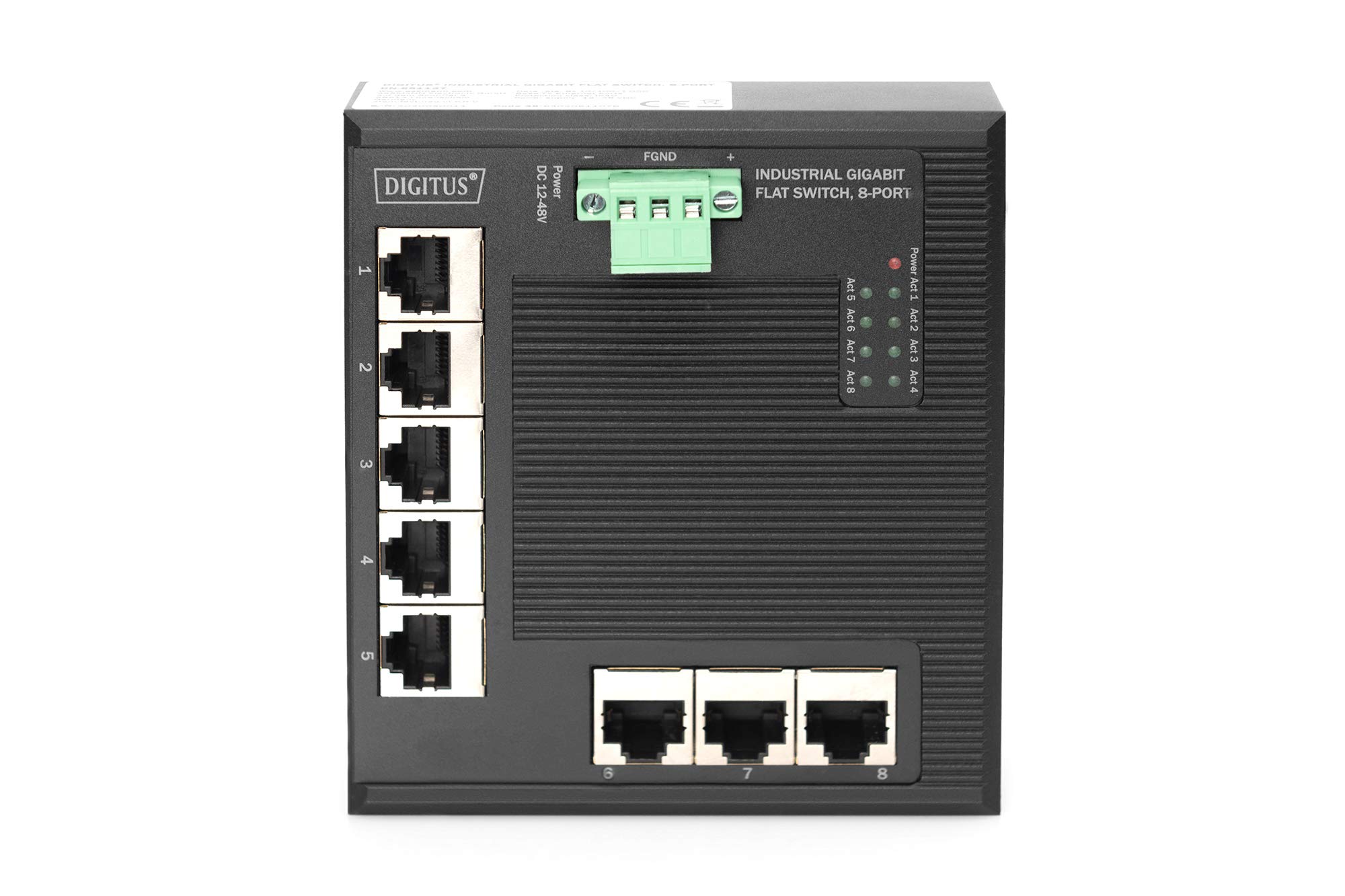 Digitus DN-651127 - Switch - 8 X 10/100/1000 - An DiN-Schiene Montierbar - Gleichstrom