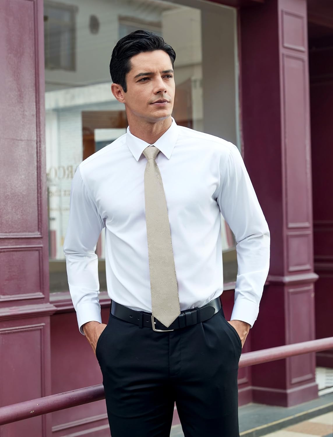 HISDERN Men Floral Ties Woven Classic 3.4" Necktie Set Formal Tie Pocket Square for Wedding with Handkerchief Gift Box - Image 2