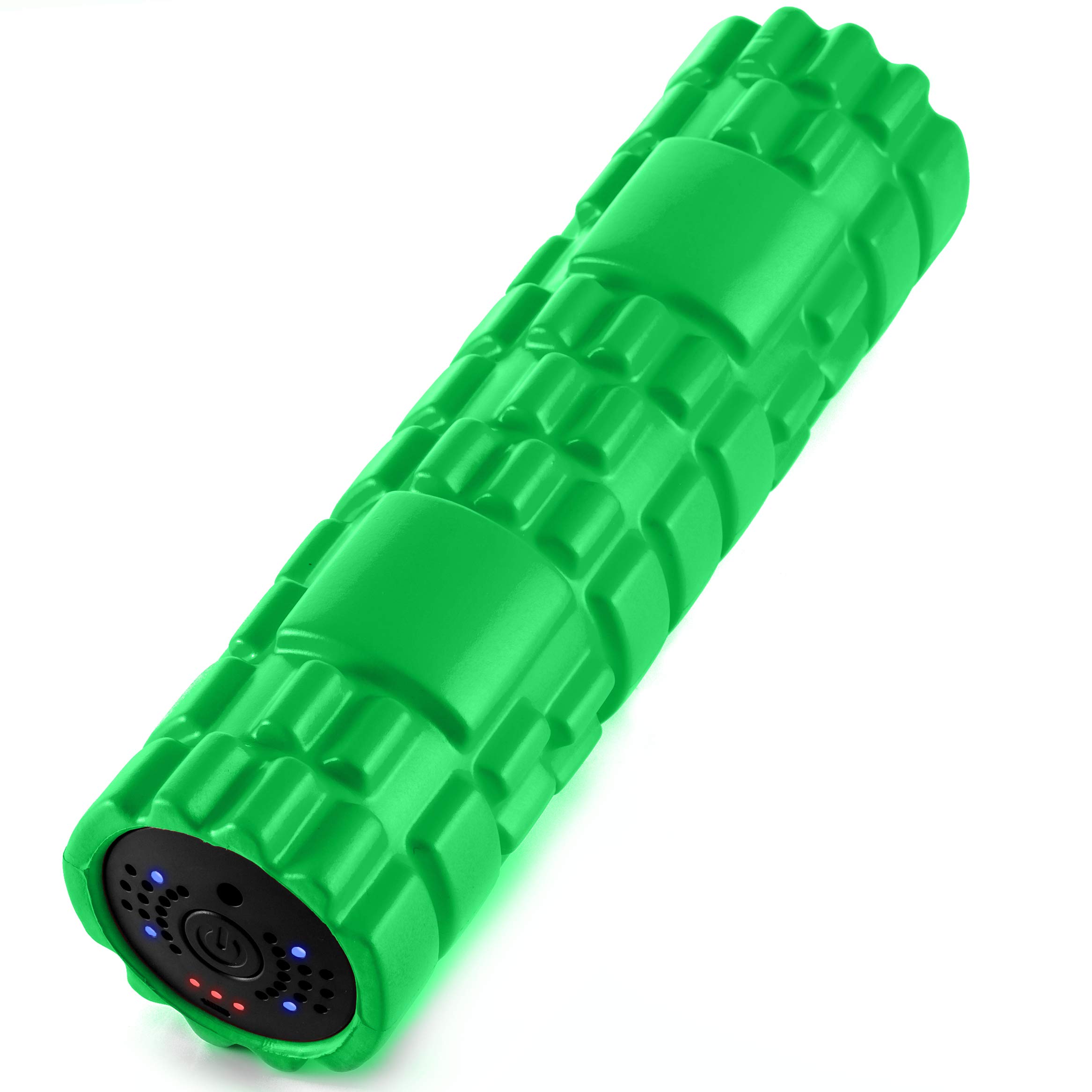 Electric Vibrating Rechargeable Foam Roller - 4 Intensity Levels for Firm Battery-Powered Deep Tissue Recovery, Training, Massage - Therapeutic Back and Muscle Massage Roller
