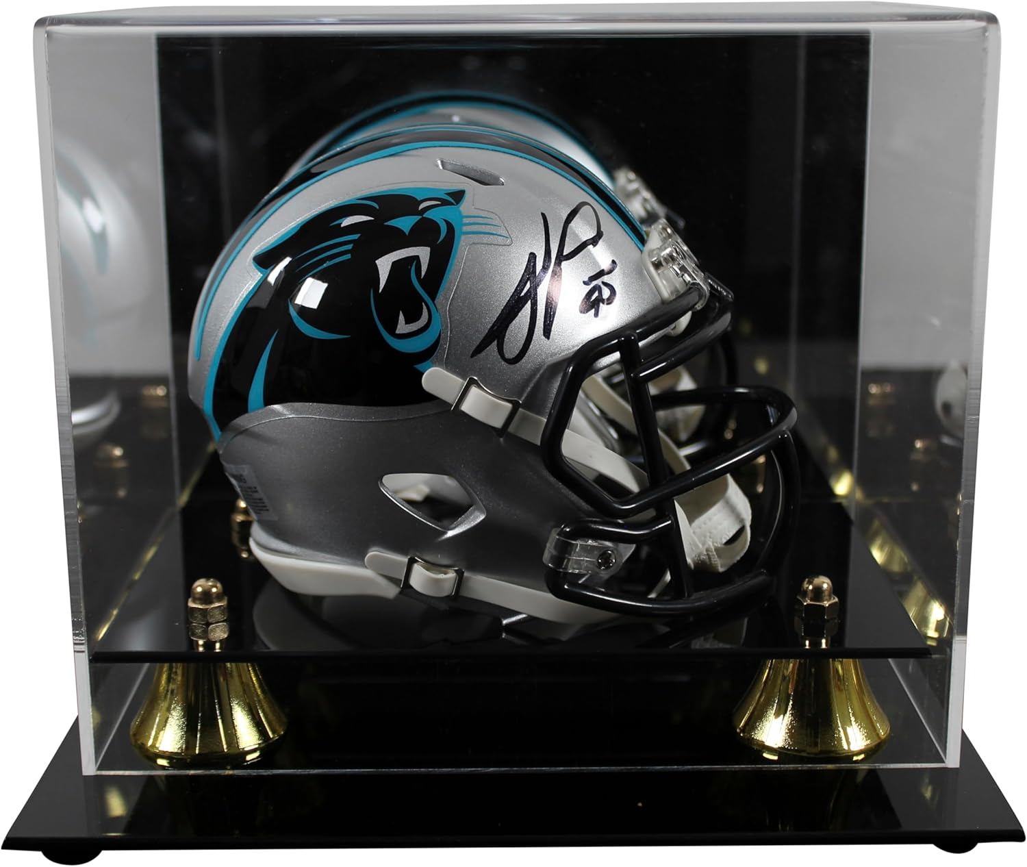 Panthers Julius Peppers Authentic Signed Speed Mini Helmet w/Case BAS Witnessed