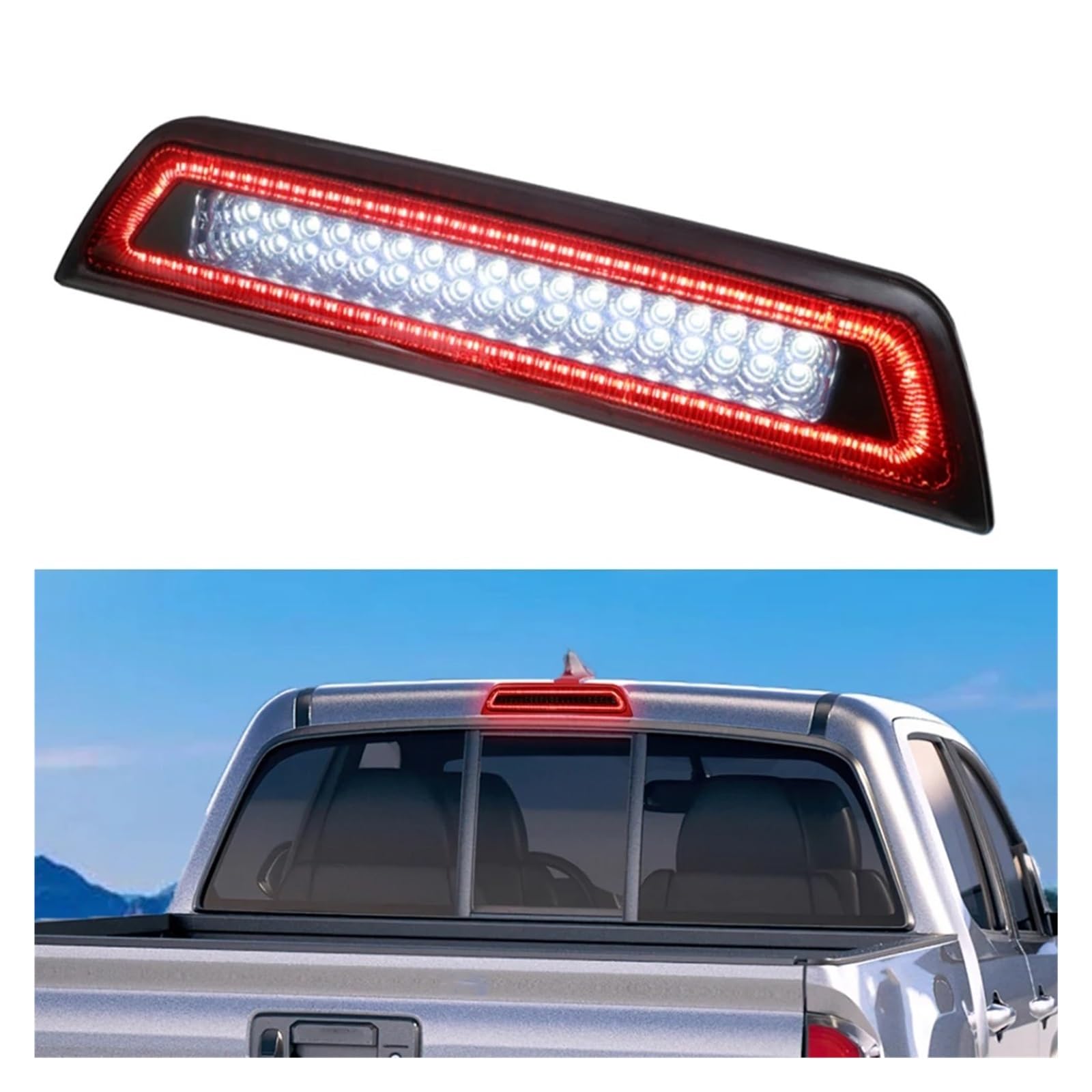 Luce Stop Centrale Alta per Tacoma 2016 2017 2018 2019 2020 2021 2022 Terza Luce Freno Cab Roof Cargo High Mount Lampada Arresto Doppia Perline