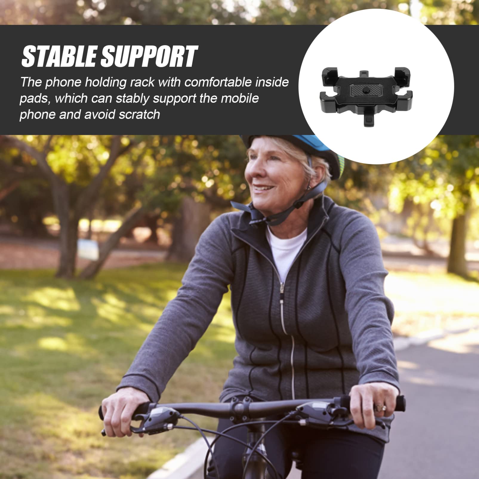 Hemobllo 2pezzi Supporto Per Telefono Da Bici Supporto Manubrio Rotabile Per Smartphone Montaggio Facile e Sicuro Per Navigazione e Chiamate Durante La Guida