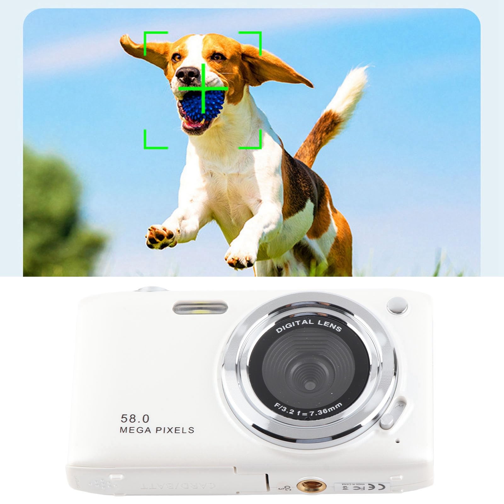 CÁMARA Digital para Adolescentes 4K HD para VLOGGING DE FOTOGRAFÍA DE Viajes (White)