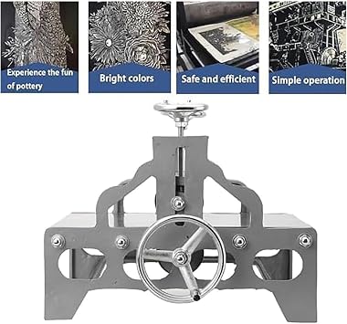 48 * 29CM Flat Press Printing Machine, Manual Printmaking Etching Machine, Adjustable Roller Height: 0-6cm, Precise and Efficient, Used for Gravure, Relief, and Wood/Copper Plate Imprinting
