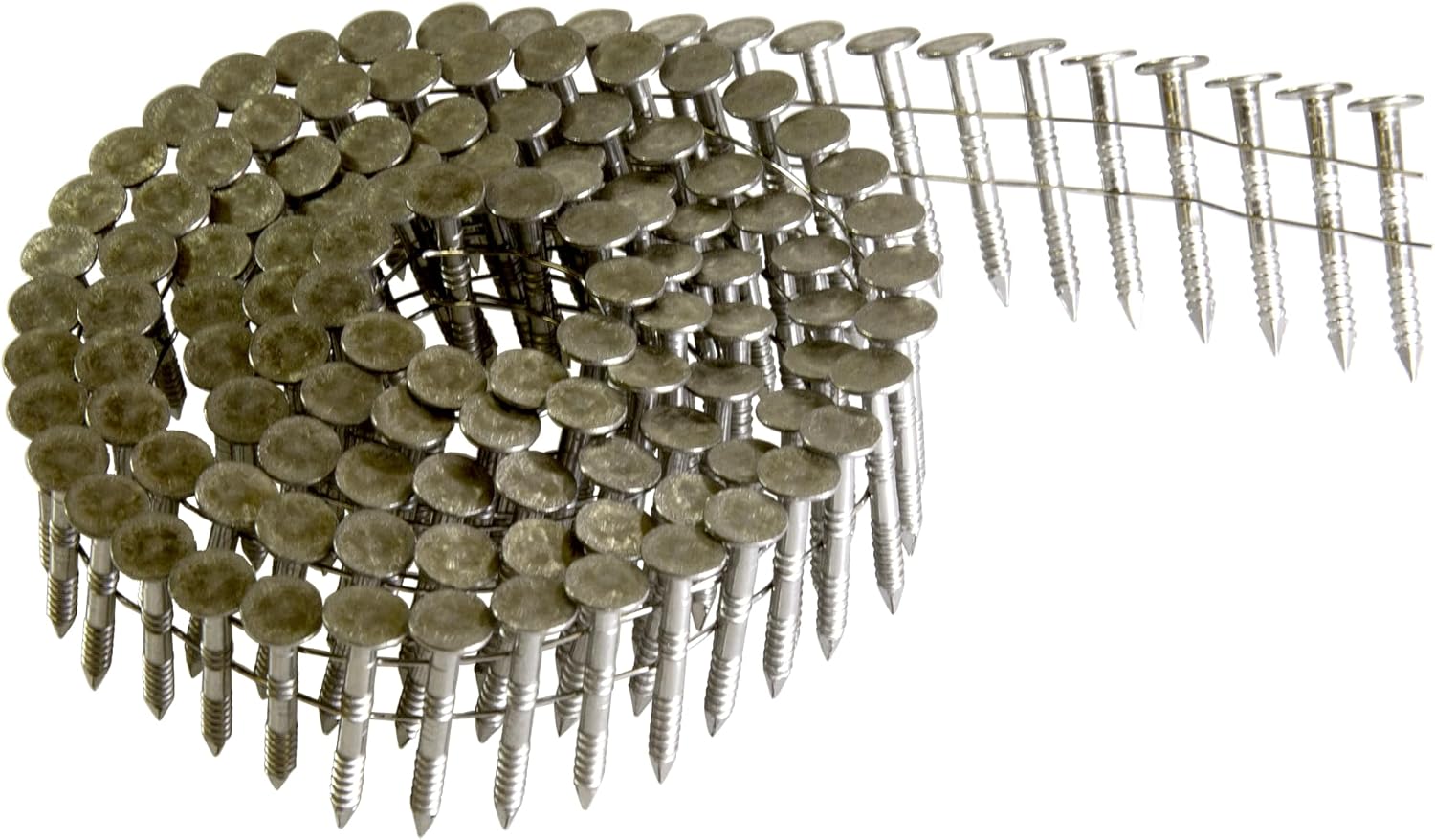 Simpson Strong-Tie S11A125RNBP 15 Wire Coil, Full Round Head, Ring-Shank Roofing Nail 1-1/4 in. Type 304 (720-Qty)