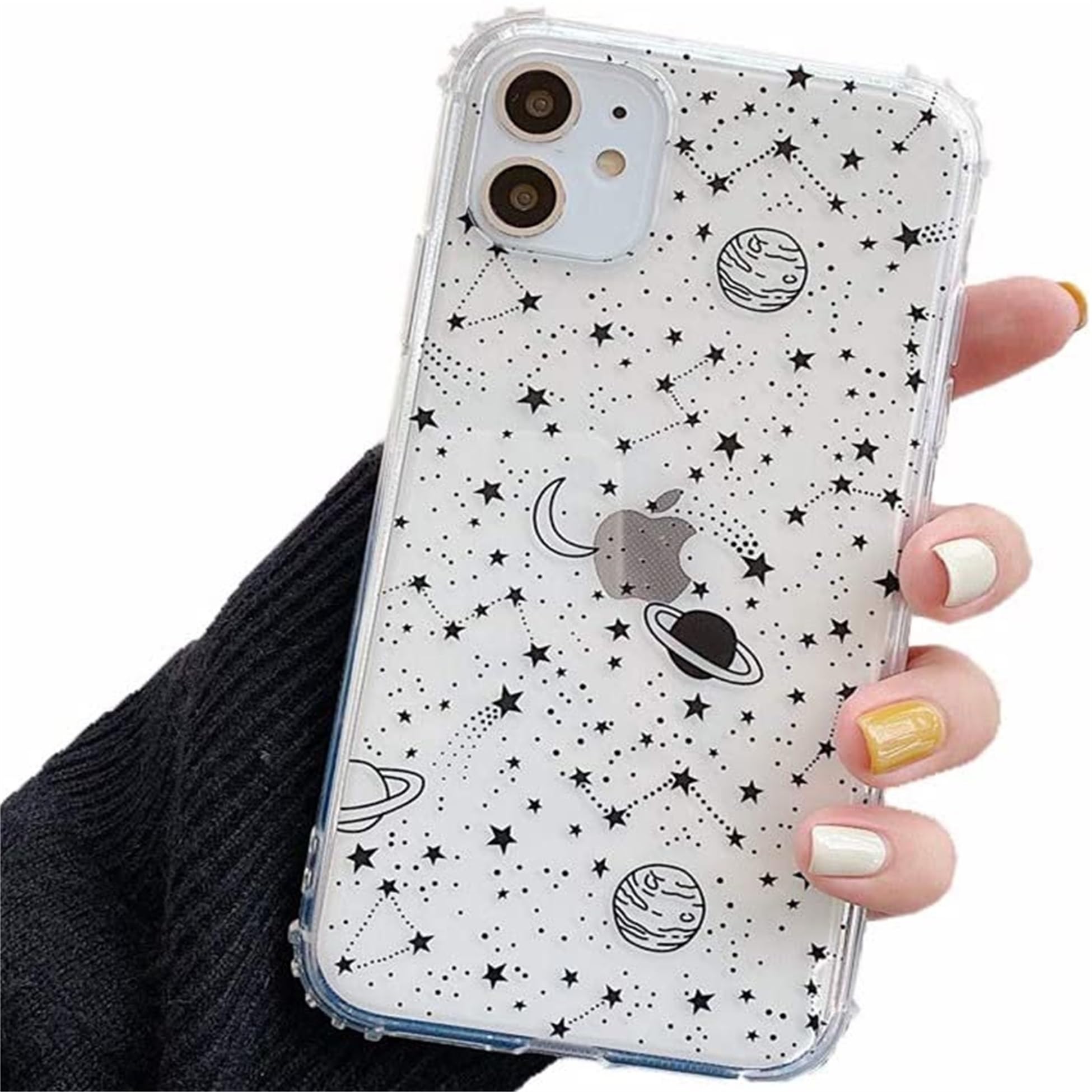 Einaily Hülle für iPhone 16 Pro Case Crystal Clear Handyhülle Mode Chic Muster Ultra Dünn TPU Silikon Stern Bumper Stoßfest Kratzfest Schutzhülle für iPhone 16 Pro Slim Cover