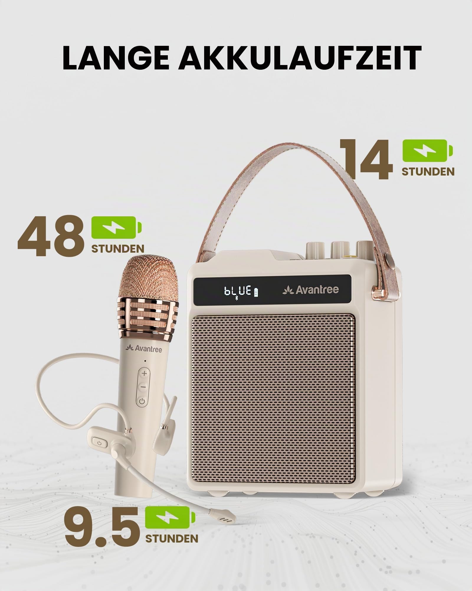 Avantree VoxAmp Duo - Tragbarer Kabellose Sprachverstärker, Doppeltes Mikrofon Und Lautsprecher Set Für Unterricht, Kleine Veranstaltungen & Partys, 30W Klare Stimme & Reicher Klang, 14H Akku