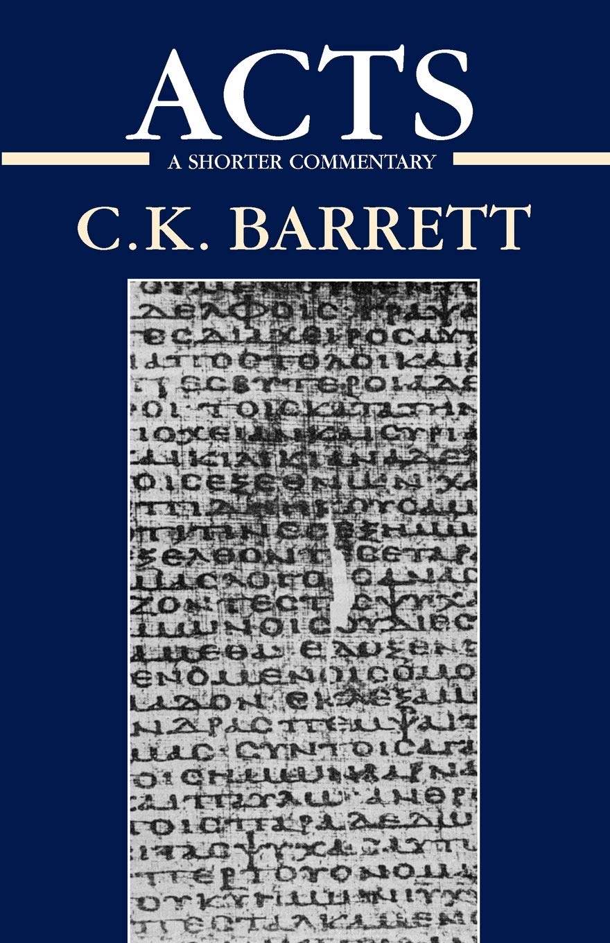 Acts of the Apostles: A Shorter Commentary (International Critical Commentary)
