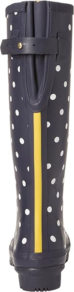 Joules Womens Welly Print With Adjustable Back Gusset - Black Metallic Bees - 3