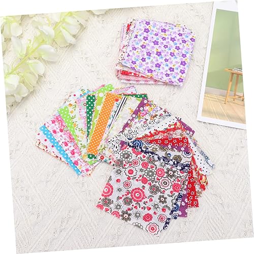 Miniatura 5 de BETOOKY Juego de 200 mascarillas de tela bordada, juego de bordado, tela de retazos de Navidad, tela de retazos, paquete de manualidades, sábana,