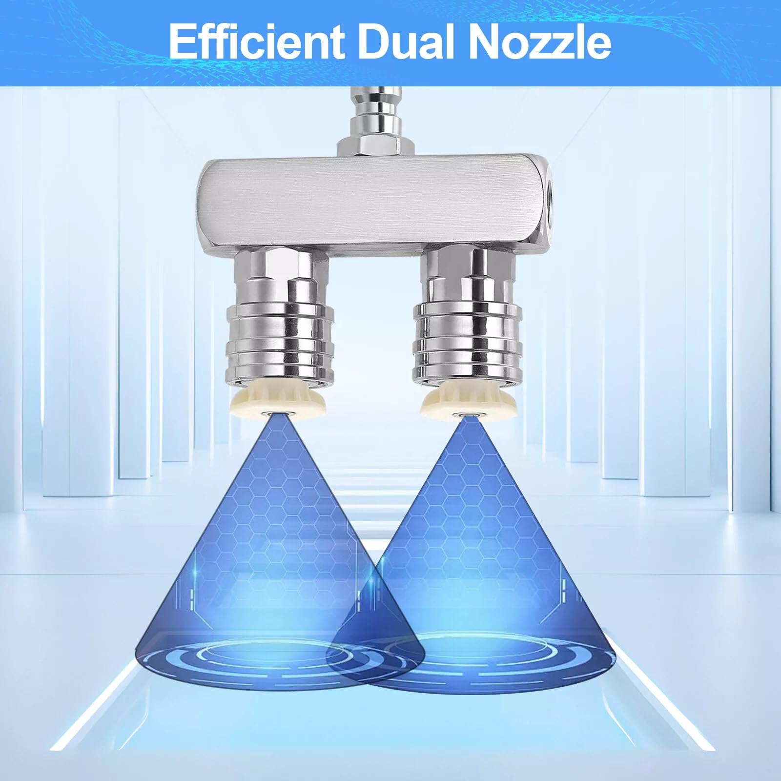 1pcs Dual Pressure Washer Nozzle 1/4 inch Quick Connector W/ 4* Spray Tips