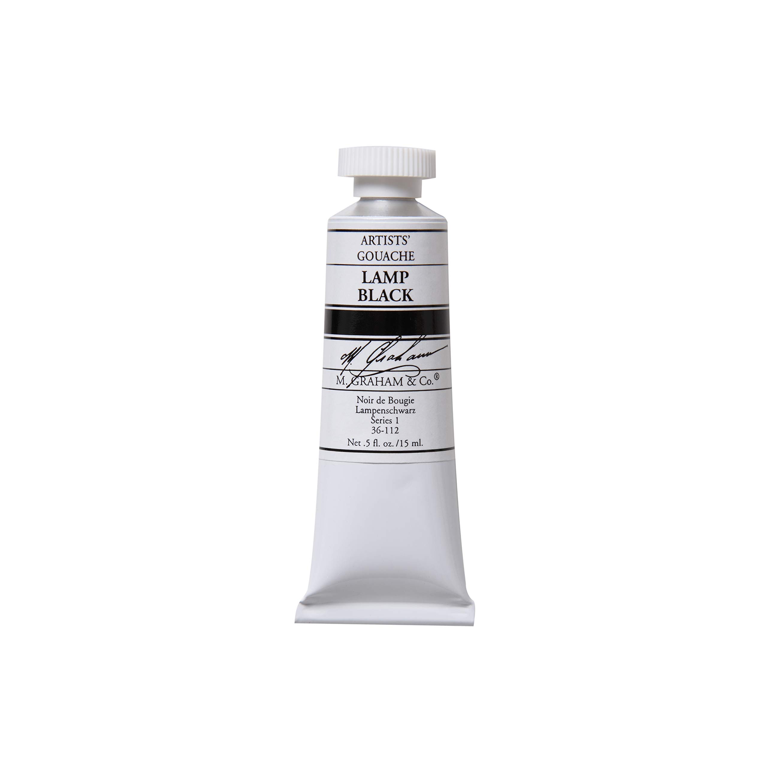 M. Graham 30ml Tube Gouache Paint, Lamp Black
