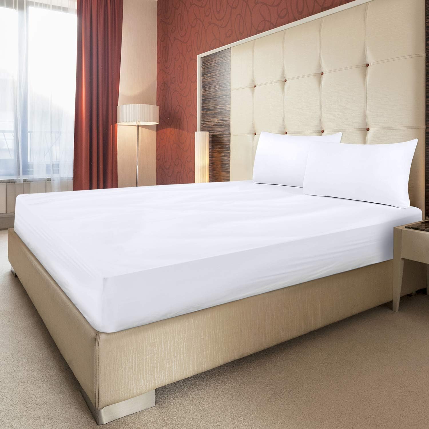 500 Thread Count Fitted Sheet Only - Extra Deep Pockets - Fits 18 in to 24 in Mattress -(Size -Queen - 60" X 80"- Color - White Solid) 100% Egypatian Cotton Quality