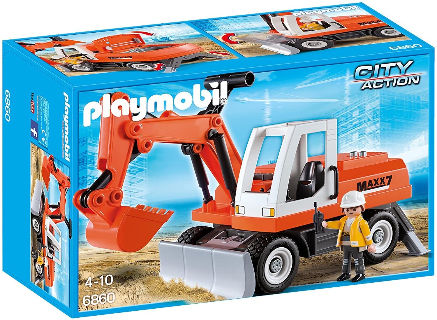 PLAYMOBIL 6860 Schaufelbagger mit Räumschild
