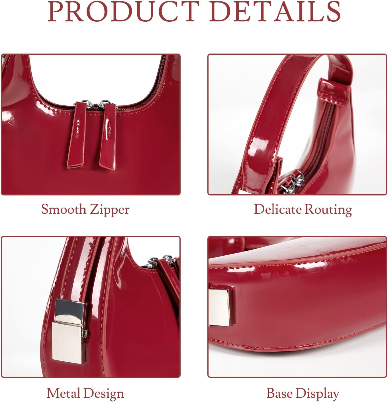 Shoulder Bag Crescent Retro Y2k Hobo Handbags 90s Underarm Purse Bag Fashion Clutch Purses for Women - Image 6