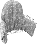 Pour IKEA Chaise haute Coussin, Chaise haute IKEA Chaise haute Antilop, coussin gonflable intégré, bébé assis plus confortable (gris rayures)