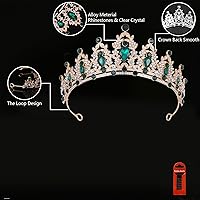 Vista 62 de Kamirola - Corona de reina y tiaras corona de princesa para mujeres y niñas, diademas de cristal para novia, princesa para bodas y fiestas (01)