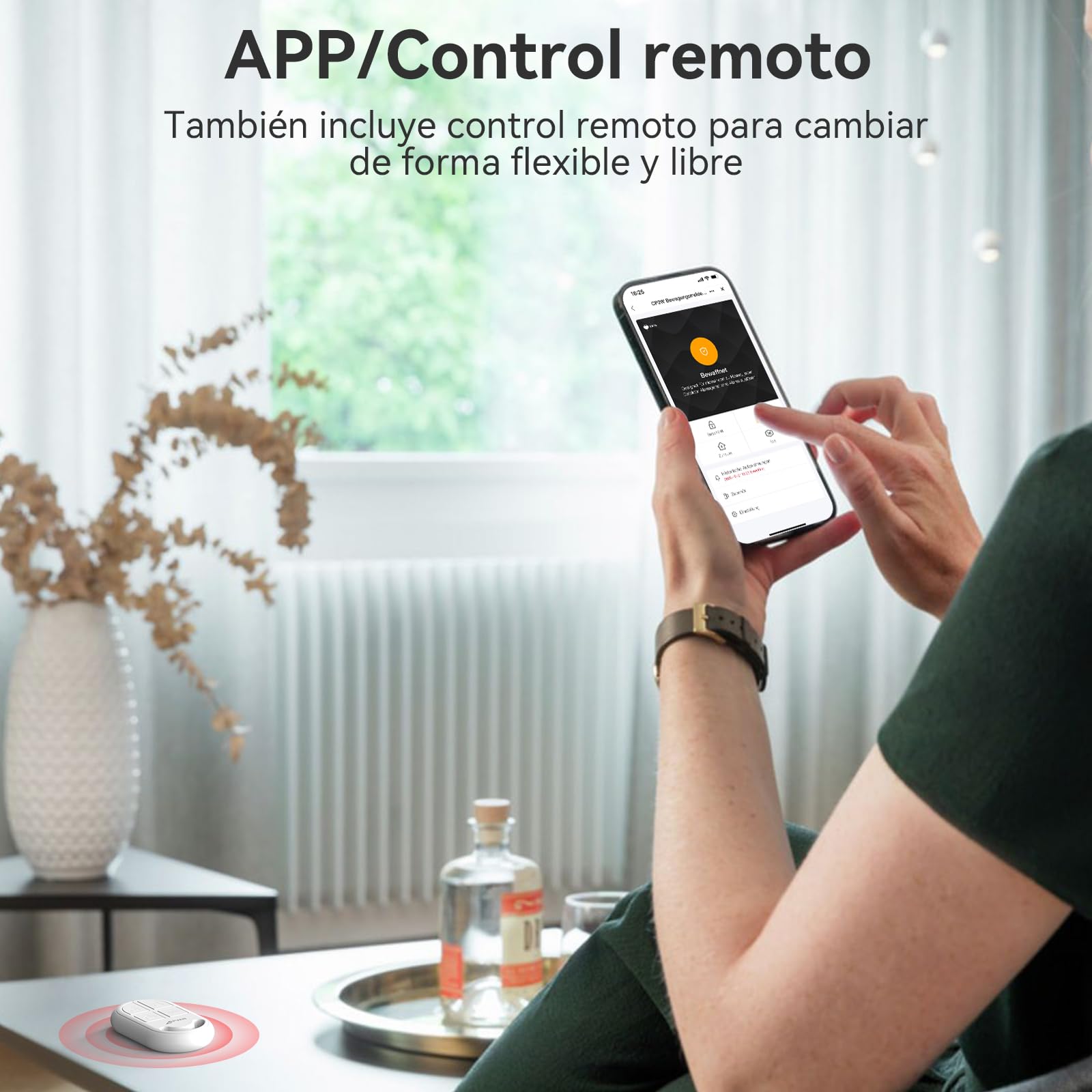 CPVAN WiFi Alarmanlage Haus mit PIR-Bewegungsmelder,Drahtloses DIY-Smart-Alarmsystem mit 6 Tür-/Fenstersensoren für Sicherheit – Lokalaler Alarm & App-Benachrichtigung, Weiß