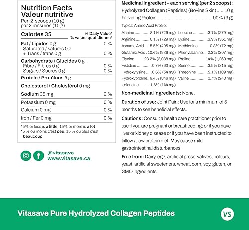 Miniatura 7 de Polvo de péptidos de colágeno – 0.35 oz de colágeno hidrolizado por porción – Sin sabor, alimentado con pasto, apto para dieta cetogénica, para
