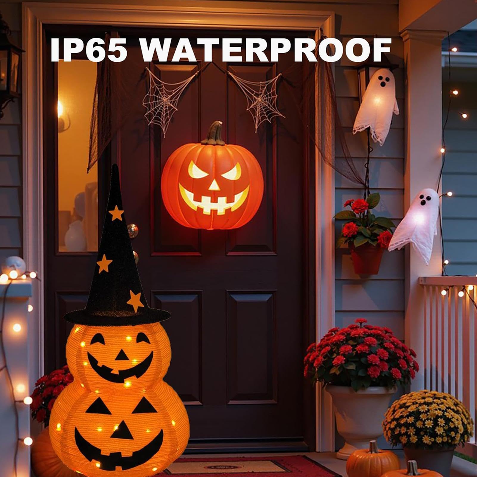 Zucche Illuminabili Di Halloween Decorazioni del Ringraziamento a batteria