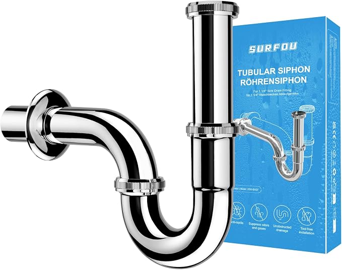 SURFOU Desagüe Lavabo G 1 1/4" Acero Inoxidable para Baño y Fregadero