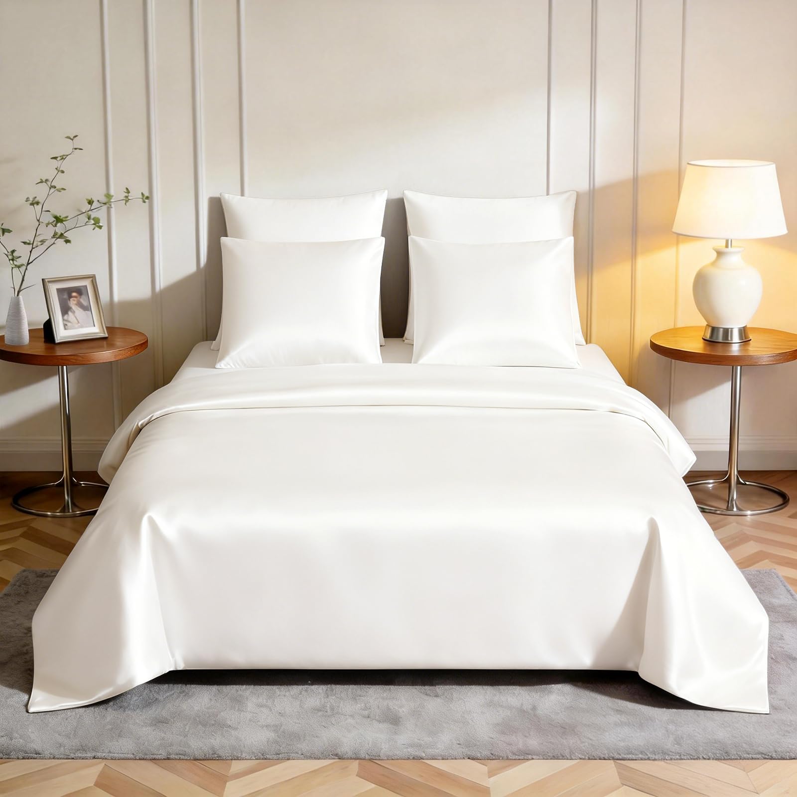 Juego de ropa de cama 100% Tencel Lyocell, (1 x 155 x 220 cm + 1 x 80 x 80 cm, suave, hipoalergénica y libre de ácaros, adecuada para todas las estaciones, con cremallera, sostenible, color