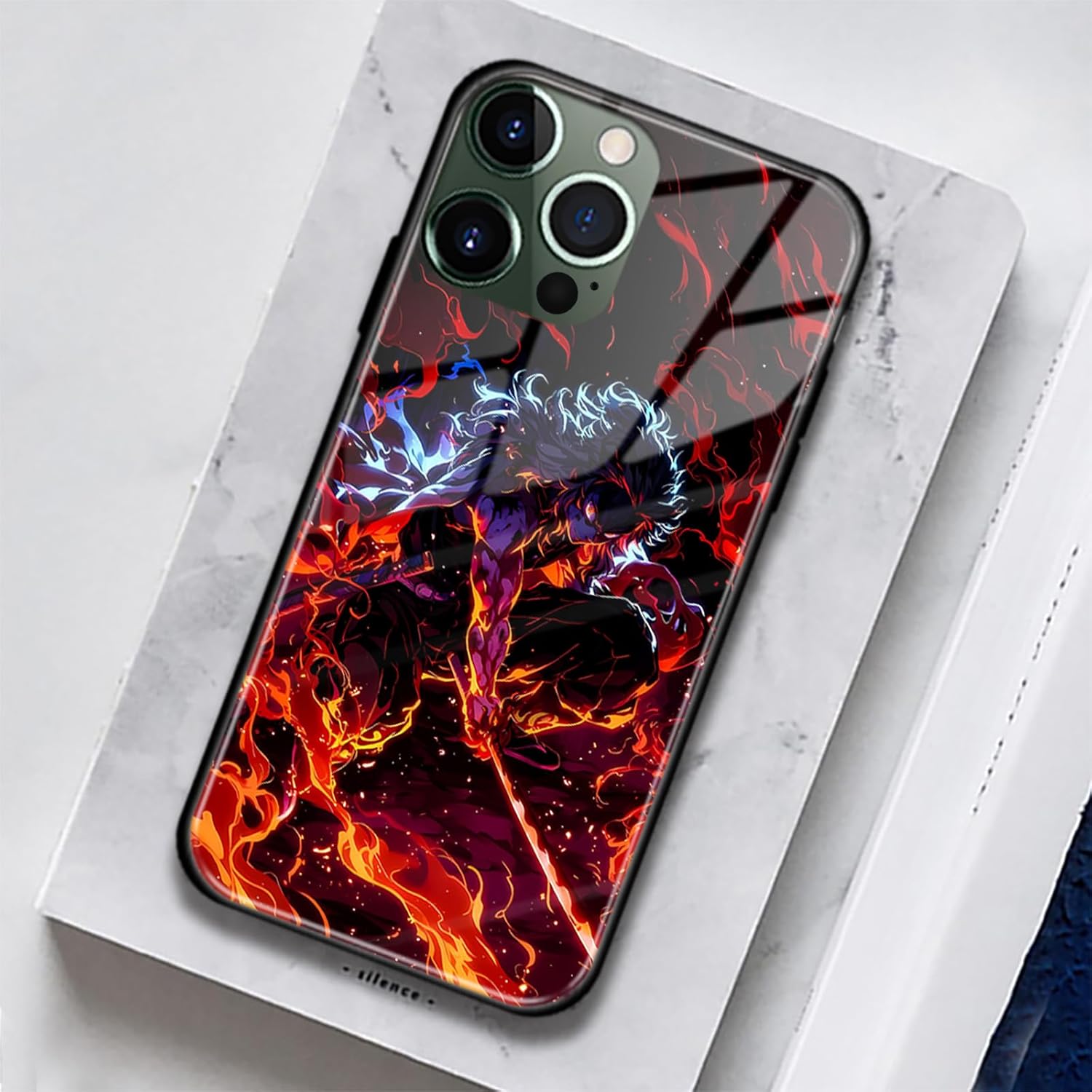 Unique Manga Case for iPhone 15 Aesthetic Anime Art Glossy Glass Silicone Shockproof Protective Cover Case Shell - Image 5