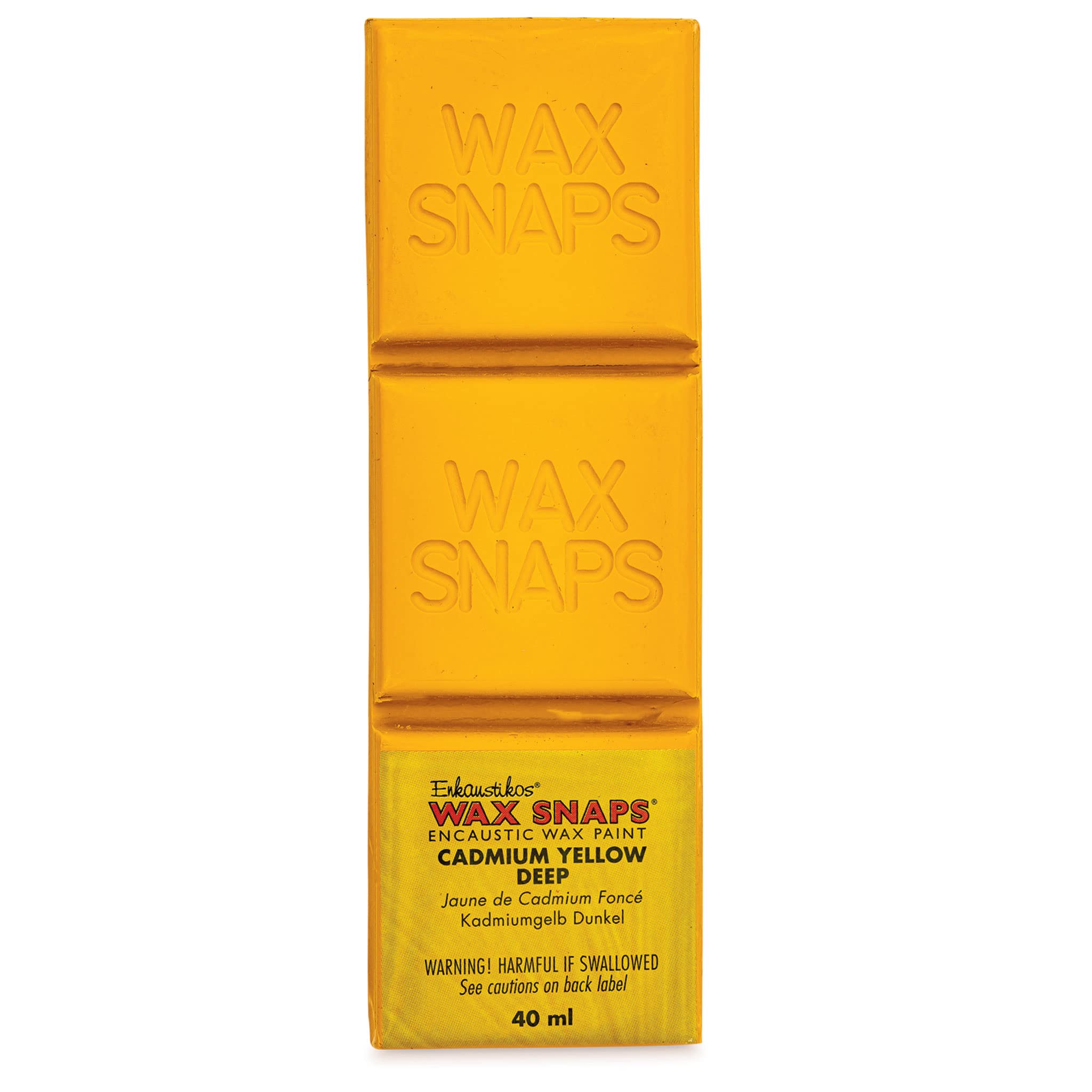 Enkaustikos Wax Snaps Wax Paint - Cadmium Yellow Deep - 40ml