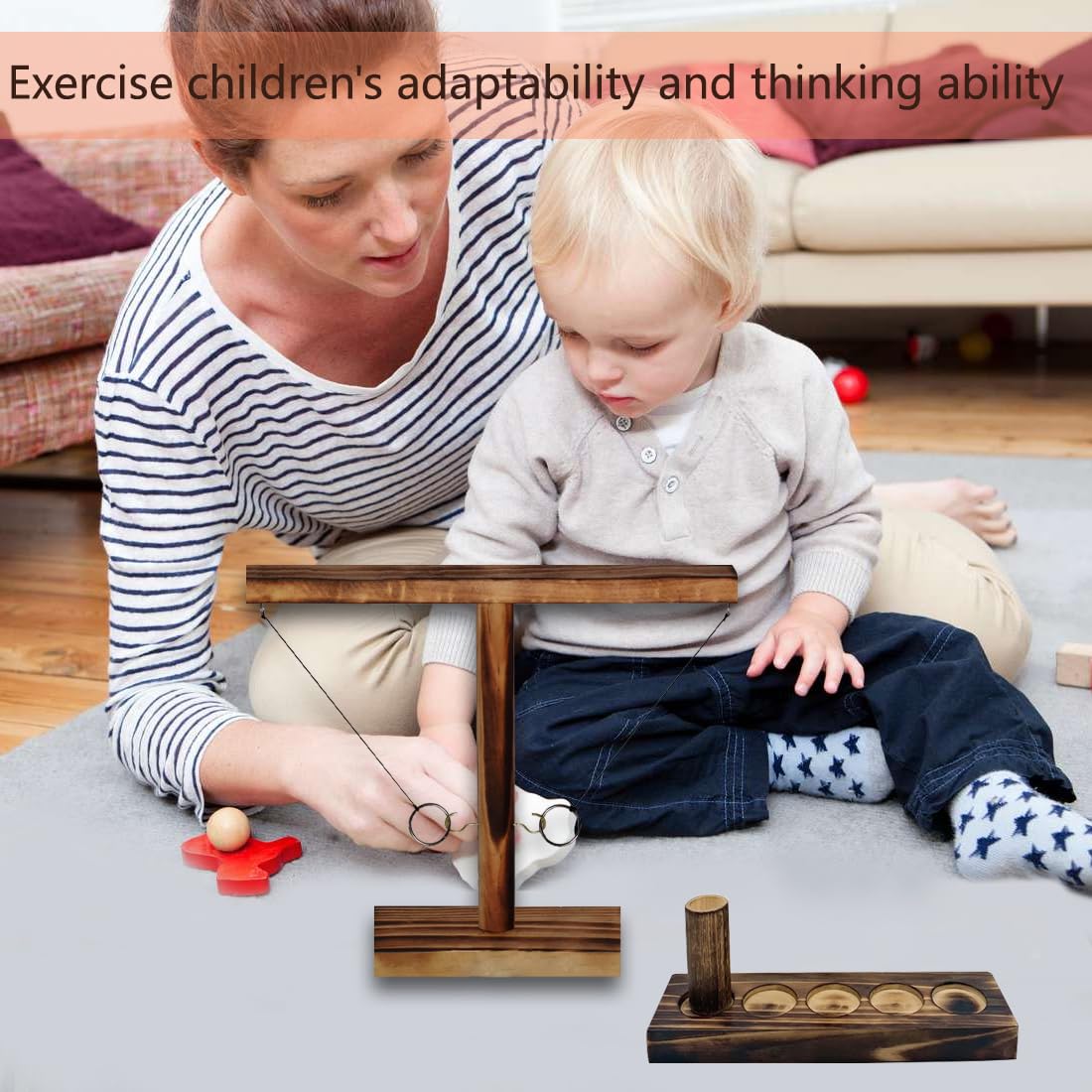 YEAP Crochets Jeu De Lancer D'anneau, Jeu D'anneau De Lancer En Bois