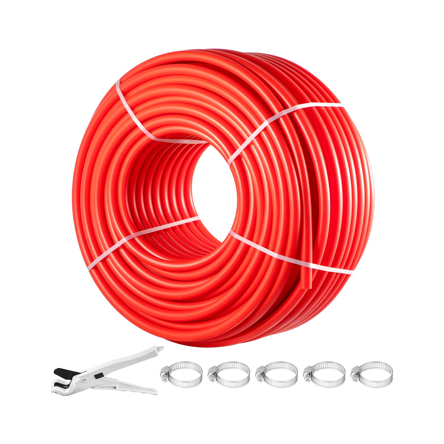 VEVOR PEX Pipe, 1 Inch x 500 FT Tubing, Non Oxygen Barrier Red B Pipe, Flexible Water Line for RV Sewer Hose, Plumbing, Radiant Heating