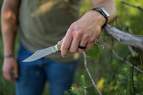Miniatura 8 de Uncle Henry 227UH Bowie - Cuchillo de bolsillo plegable clásico con cuchillas de acero inoxidable de alto carbono mango tradicional de estaglón y