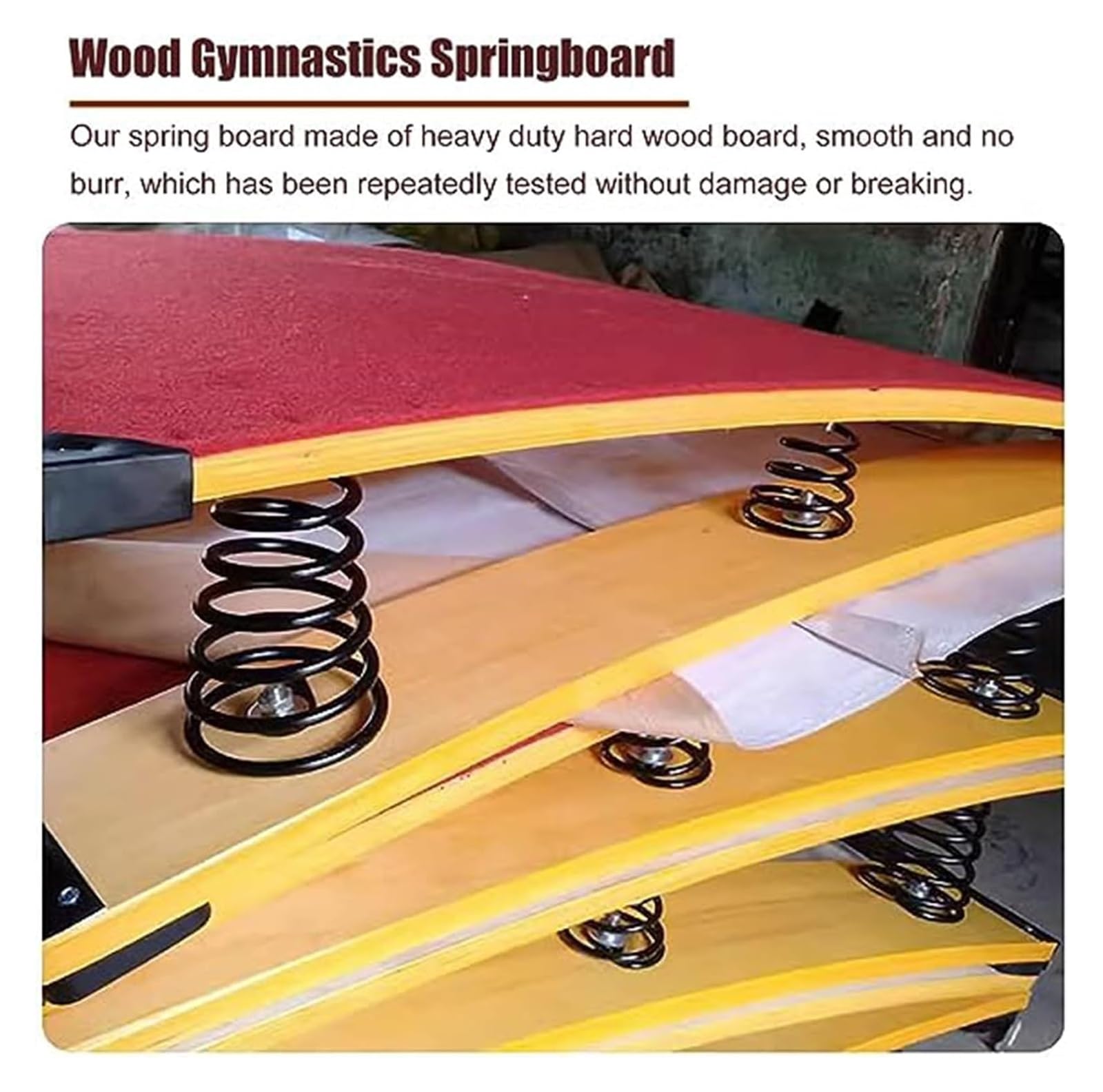 Gymnastik-Springbrett für Tresortraining, tragbares Hartholz-Springbrett für verbesserte Leistung und Praxis, ideal für Zuhause und Fitnessstudio