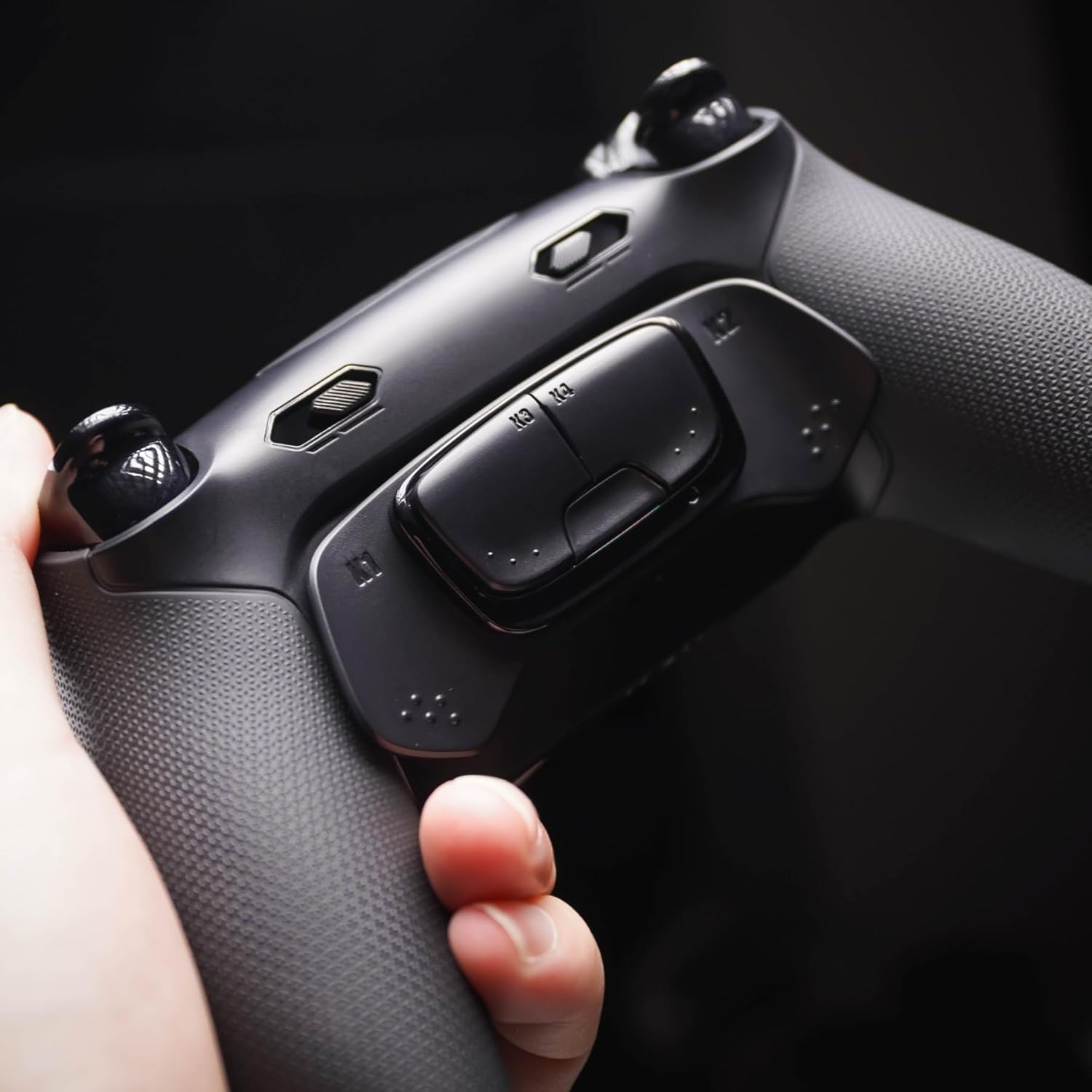 HEXGAMING ULTIMATE PRO Gaming Controller Compatible with ps5/PC/Mobile - 4 Back Buttons, 6 Custom Profiles, Adjustable Triggers, 8 Swappable Thumbsticks - Chaos Black